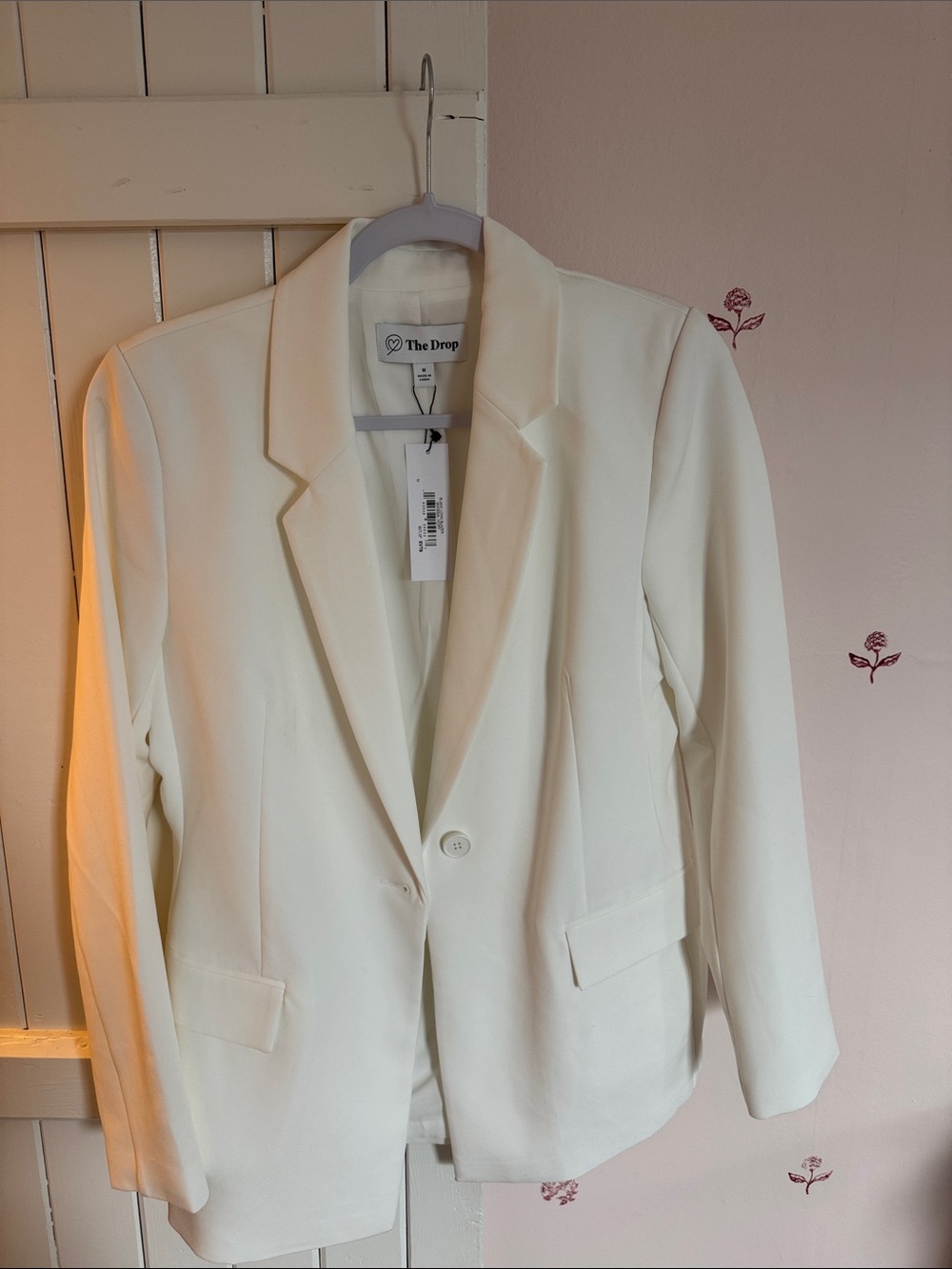 Women's Cream Single-Button Blazer